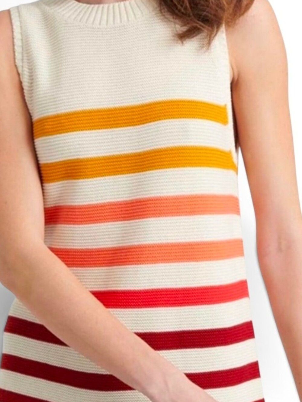 LUCKY BRAND Pullover Ombre Striped Sweater Shell - Medium